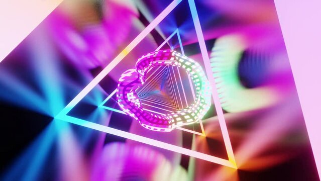 Triangle equalizer VJ loop colored backround tunnel