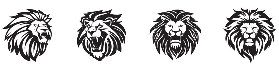 Lion Head Logo Vector Template Illustration Graphic Design.EPS 10