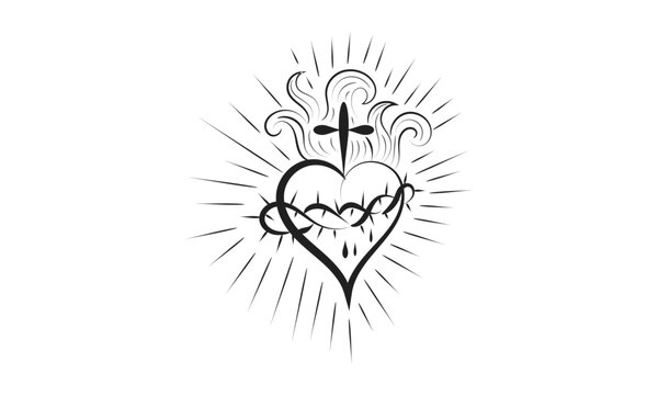 Sacred Heart Tattoo Images – Browse 2,531 Stock Photos, Vectors, and Video