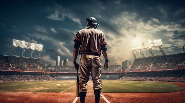 Baseball Player, Generative AI, Illustration