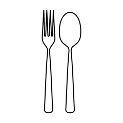 Spoon and Fork Icon For Logo And More