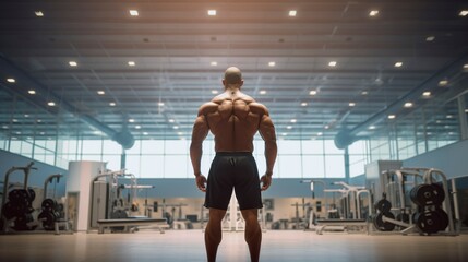 Fototapeta premium Bodybuilder Man, Generative AI, Illustration