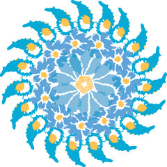 Vector Ethnic Floral Mandalas Circle