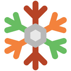 Eye catchy icon of ice flake 