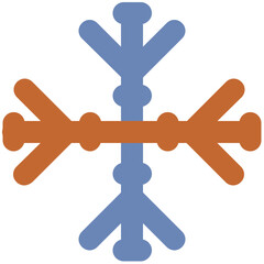 Eye catchy icon of ice flake 