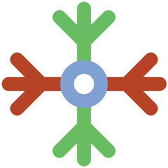 Eye catchy icon of ice flake 