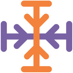 Eye catchy icon of ice flake 