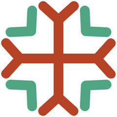 Eye catchy icon of ice flake 