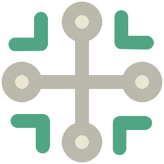 Eye catchy icon of ice flake 