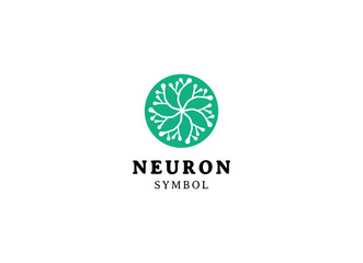 Abstract Neuron logo template vector