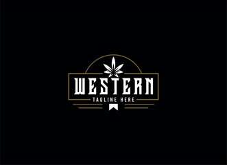 Vintage Country Emblem Typography for Western Bar Restaurant Logo design inspiration