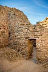 Doorway at the Stone Ruins of Aztec Ruins National Monument