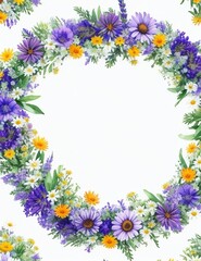Obraz premium frame made of colorful flowers