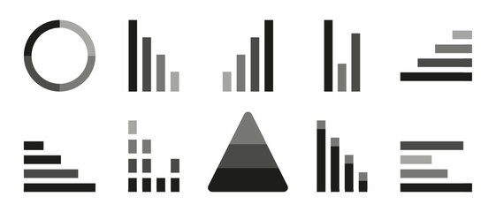 Explore a diverse collection of vector illustrations showcasing a wide range of graphs and diagrams, perfect for data visualization.