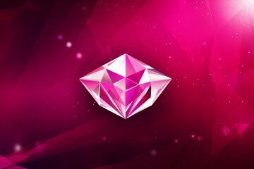Abstract magenta background with a white diamond in the middle, Generative ai