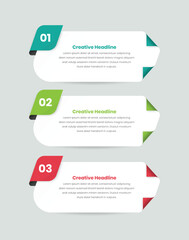 Simple and professional business strategy process presentation infographic layout with page curl effect