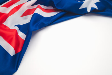Part of the Australian flag on a white background.