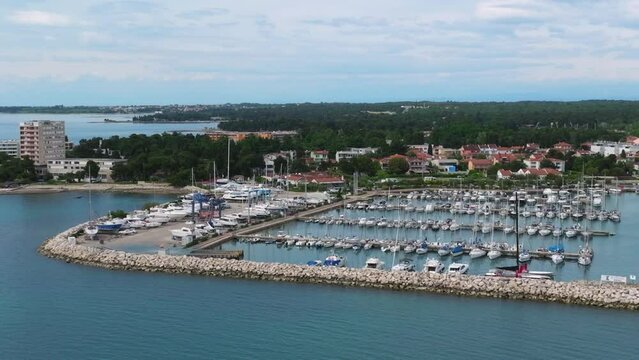 Umag marina port zoom out.