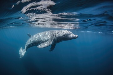 underwater photographer capturing the beauty of the underwater world with captivating images, created with generative ai