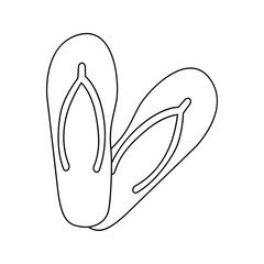 flip flops in doodle style