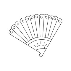 Vector illustration of fan in doodle style