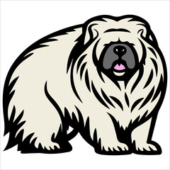 chow chow dog in vector 