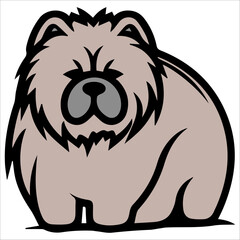 chow chow dog in vector 