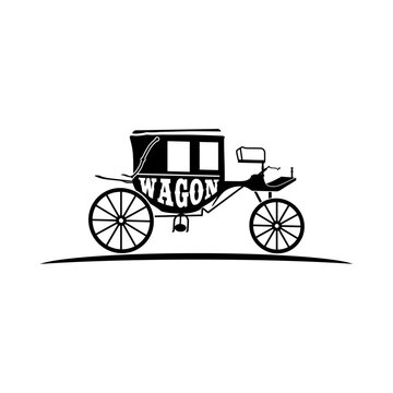 Vintage Royal carriage cart wagon Vector Design