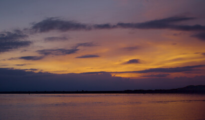 sunset over the sea