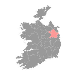 Fototapeta na wymiar County Meath map, administrative counties of Ireland. Vector illustration.