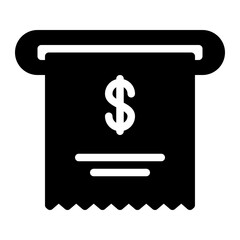 Bill or invoice icon for payment transaction