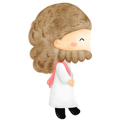 Martha and Mary bible cartoon clipart.Jesus story with deciples cartoon elements.cute for church and bible class.