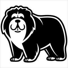 chow chow dog in vector 