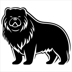 chow chow dog in vector 