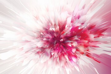 Abstract white background with a burst of vibrant pink, Generative ai