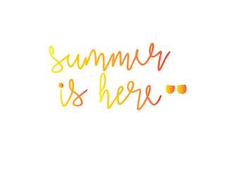 Summer is here text,Font,writing,Handwriting,cute Front,Good meaning,lettering,Greeting,happy word