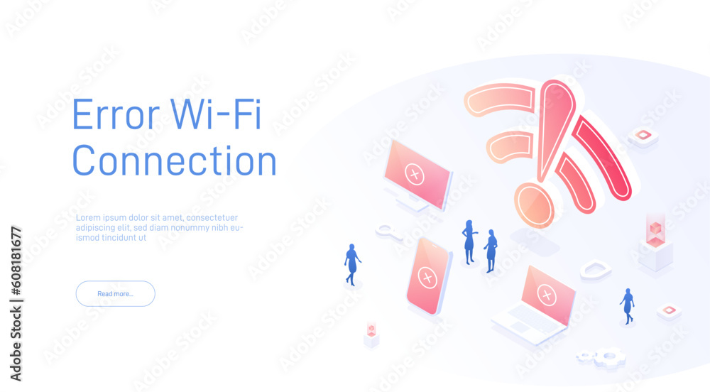 Poster no wifi range available or wi-fi restricted area concept. red cross over wifi icon. hotspot access p