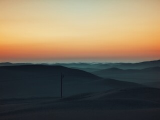 Sunrise in the desert of dubai