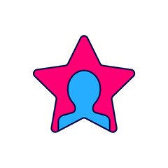 Filled outline Head hunting icon isolated on white background. Business target or Employment sign. Human resource and recruitment for business. Vector