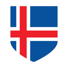 Obraz premium Iceland national flag. Flag of Iceland in star shape.
