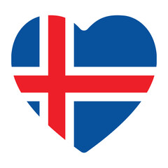 Fototapeta premium Iceland national flag. Flag of Iceland in star shape.