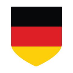 German flag in shape. Flag of Germany in triangle shape.