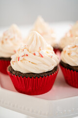 Chocolate peppermint cupcakes
