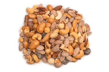 A group of almonds, pistachios, walnuts, macadamia, cashews.