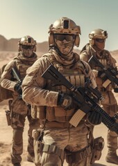 Fototapeta premium Desert Special Forces