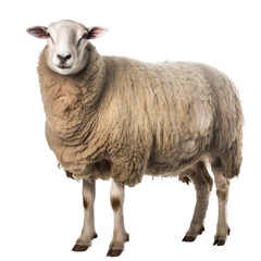 Naklejka premium sheep isolated on transparent background cutout