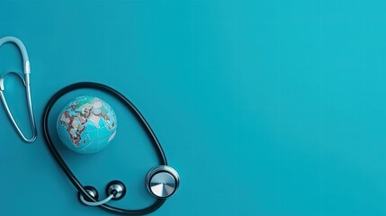 World Health day banner design with blue background