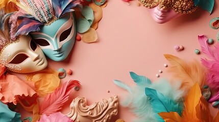 Carnival Banner concept design with pastel background
