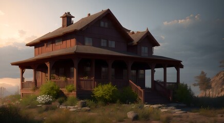Fototapeta na wymiar Rustic country house [AI Generated]