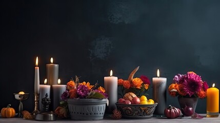 Day of the Dead Banner concept design with black background